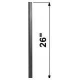 Baluster 3/4" Square x 26" Long, Powder Coated Black - SQPS26 (10 pcs)