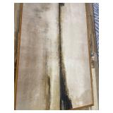 KAIRNE Large Abstract Mountain Lake Wall Art Set, Neutral Textured Canvas Wall Decor, Framed Nordic Tan Wall Painting, Nature Landscape Art Print for Bedroom, Living Room, Office - 20"x40"