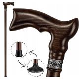 Asterom Handcrafted Ergonomic Wooden Walking Cane for Men and Women - Stylish Men