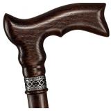 Asterom Handcrafted Ergonomic Wooden Walking Cane for Men and Women - Stylish Men