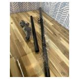 Tension Curtain Rod, 51-86 Inch,Spring Shower Tension Curtain Rod, Closet Rod, for Windows or Shower, Easy to Install, No Drilling, No Rust, for Bathroom, Rod Diameter 1.26 Inches, Black,Umimile