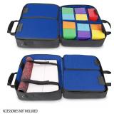 USA Gear XL Trading TCG MTG Deck Box Bag Travel Case - Large MTG Card Storage Bag with Padded Shoulder Strap, Customizable Interior, Weather Resistant - Fits Deck Boxes & Sleeved Cards - Blue