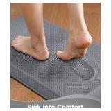 Ophanie Kitchen mats for Floor, Kitchen Rugs, 20x32 Anti Fatigue Standing Cushioned Mat, Waterproof, Comfort Ergonomic mat for Office, Home, Sink, 3/4 inch Thick Memory Foam Grey Non-Slip Bottom