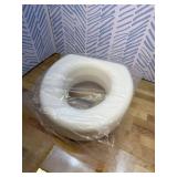 HealthSmart Enhanced Comfort 5" Raised (Round) Toilet Seat Risers for Seniors 5 Slip Resistant Pads FSA/HSA Eligible Padded Toilet Seat Elevation 15.7 x 15.2 x 6.1