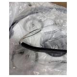 Retails for $160! Farmhouse Chandelier Lighting Round 5 Lights Black with Glass Shade Ceiling Hanging Vintage Rustic Light Fixture for Dining Room Living Room Foyer Porch Kitchen Island