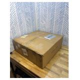 Retails for $160! Farmhouse Chandelier Lighting Round 5 Lights Black with Glass Shade Ceiling Hanging Vintage Rustic Light Fixture for Dining Room Living Room Foyer Porch Kitchen Island