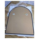 Arch Bathroom Mirror, Wall Mounted Mirror, Black Vanity Wall Mirror Metal Frame Home Decor for Bedroom, Entryway, Living Room 20"x16"