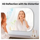 VASUHOME Frameless Bathroom Mirror, 24 x 24 Inch Wall Vanity Mirror, Large Wall Mounted Mirrors for Bathroom, Living Room, Bedroom, Entryway