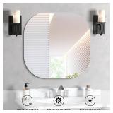 VASUHOME Frameless Bathroom Mirror, 24 x 24 Inch Wall Vanity Mirror, Large Wall Mounted Mirrors for Bathroom, Living Room, Bedroom, Entryway
