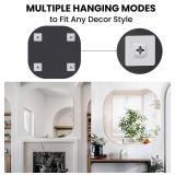 VASUHOME Frameless Bathroom Mirror, 24 x 24 Inch Wall Vanity Mirror, Large Wall Mounted Mirrors for Bathroom, Living Room, Bedroom, Entryway