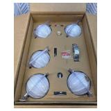 Retails for $106! Bathroom Vanity Lights, Mid Century Modern 5-Light Bathroom Light Fixtures, Chrome Bathroom Lights Ceiling Light, Wall Sconces Wall Mount Light Fixtures with Milk Globe Glass, Chrome