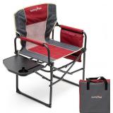SUNNYFEEL Camping Directors Chair, Heavy Duty,Oversized Portable Folding Chair with Side Table, Pocket for Beach, Fishing,Trip,Picnic,Lawn,Concert Outdoor Foldable Camp Chairs