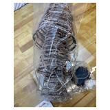 Lewondr Christmas Cone Trees, Set of 3 Christmas Tree with Lights and Winding Rattan Vine(24"/18"/12"), Battery Powered Decorative Cone Christmas Tree Cone Light for Home Holiday Xmas D cor, Natural