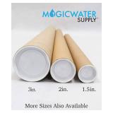 MagicWater Supply Mailing Tube - 3 in x 36 in - Kraft - 2 Pack - for Shipping and Storage of Posters, Arts, Crafts, and Documents