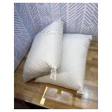 Xtreme Comforts Bed Pillows for Sleeping (2 Pack) | Adjustable Shredded Memory Foam Pillows with Removable Cooling Cover | Fluffy Pillows Support for Side, Back & Stomach Sleepers - Standard Size