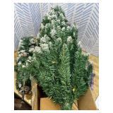 Retails for $110! 6FT Pre Lit Artificial Christmas Tree with Remote, 847 Branch Tips, 300 Lights, 52 Pine Cones, 52 Red Berries, Metal Stand for Home, Party, Holiday, Christmas Decorations