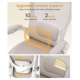 Retails for $150! Office Chair, Ergonomic Desk Chair with Adjustable Lumbar Support and Flip up Armrest, Breathable Mesh Computer Chair for Home Office, Khaki