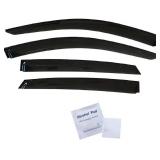 2018-2022 Tape-On Dark Tinted Side Window Visor Deflectors for Honda Accord Sedan 10th Gen LX EX-L Sport Touring Rain Guards 2019 2020 2021 For Honda Accord 2018-2022