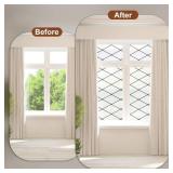 uxcell Window Privacy Film, 4000x1200mm Non-Adhesive Static Frosted Glass Window Clings, Removable Sun Blocking Window Decals for Home Office, Black and White