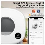 Retails for $200! Cumrige Self Cleaning Litter Box, Large Capacity Automatic Cat Litter Box Self Cleaning for Cats, App Control,Safety Protection, 2 Roll Garbage Bags,White & Grey