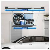 Retails for $180! FLEXIMOUNTS GL1 Overhead Garage Lifting Storage Rack, 4x4 Ft Heavy-Duty Metal Garage Ceiling Rack, Adjustable Organization System With 71