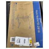 FLEXISPOT Medical Adjustable Overbed Bedside Table with Wheels Pneumatic Mobile Standing Desk Laptop Desk Rolling Computer Cart Movable Table Hospital Home Use(31.5" W x 17.7" D, Mahogany Large)