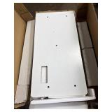 Retails for $110! Armocity Height Adjustable Standing Desk with Power Outlets, 39" Manual Stand Up Desk with Storage Shelves Small Mobile Rolling Computer Desk Portable Laptop Table with Wheels for Ho