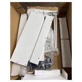 Retails for $110! Armocity Height Adjustable Standing Desk with Power Outlets, 39" Manual Stand Up Desk with Storage Shelves Small Mobile Rolling Computer Desk Portable Laptop Table with Wheels for Ho