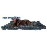 Retails for $130! PawProof Fuzzy Pet Throw Blanket - Waterproof Blanket for Dogs & Cats - Faux Fur & Ultra-Soft Microsuede - Grey L Size (48"x76")
