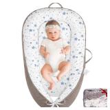 HKAI Baby Lounger â Soft Cotton Infant Floor Seat for Newborn to 24 Months, Portable Travel-Friendly Pillow for Boys & Girls