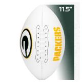 Franklin Sports NFL Green Bay Packers Autograph Football - Official Size White Panel Souvenir Football for Autographs + Signatures - NFL Team Fan Shop Memorabilia Ball for Display