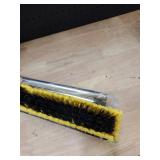 18 Inches Push Broom Outdoor with 65\" Adjustable Handle, Heavy Duty Outdoor Broom with Stiff Bristles, for Cleaning Yard, Garage, Shop, Driveway, Wood, Stone, Deck, Concrete, and Tile Floor.