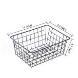 Wire Baskets for Organizing Household 4 Pack Pantry Baskets For Storage Pantry Wire Black Metal Storage Bins