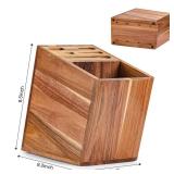 WDT Tool Utensil Holder for Kitchen Counter 2in1 Large Wooden Knives and Cooking Utensil Holder Utensil Organizer