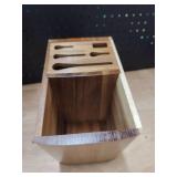 WDT Tool Utensil Holder for Kitchen Counter 2in1 Large Wooden Knives and Cooking Utensil Holder Utensil Organizer