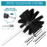 Sealegend 15 Feet Dryer Vent Cleaner Kit/Lint Remover/Upgraded Flexible Quick-Snap Brush with Drill Attachment/Fireplace Chimney Brushes for Easy to Clean/Cleaning Tool Use with or Without Power Drill