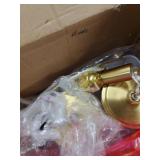 QiMH Gold Table Lamps for Bedroom Set of 2 with Nightlight, Modern Bedside Lamp with 2 USB A+C Charging Port, Clear Nightstand Lamp for Living Room White Shade Home Light Decor(LED Bulbs Included)