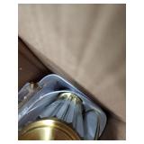 QiMH Gold Table Lamps for Bedroom Set of 2 with Nightlight, Modern Bedside Lamp with 2 USB A+C Charging Port, Clear Nightstand Lamp for Living Room White Shade Home Light Decor(LED Bulbs Included)