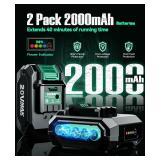 KIMO 20V Cordless Drill Set with 2 Packs 2.0Ah Battery, Max 350 In-lb Torque, 1350 RPM, 3/8\" Keyless Chuck, 18+2 Clutch Setting, 18pcs Accessories, Power Drill for Drilling Wood Bricks Walls Metal