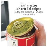 Hamilton Beach Smooth Edge Electric Automatic Can Opener for Kitchen with Easy Push Down Lever, Extra Tall, Includes Stainless Steel Scissors, Black and Chrome (76607)