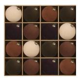 JORNOY 16-Pack Velvet Christmas Ornaments Ball, Large Flocked Ornaments for Christmas Tree - Shatterproof Decorative Hanging Baubles for Christmas Decor Party (Brown, 3.12Inch)