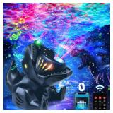Dinosaur Baby Sound Machine Night Light Projector, 22 White Noise Machine Baby 5.3 Bluetooth Speaker, 196Color Remote Control | Toddler Night Light for Kids, Boy Gift Dinosaur Decor Galaxy Light