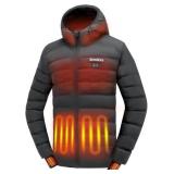 ORRNIKKO Womens Heated Jacket with Battery Pack 12V 20000mAh - Lightweight Electric Heated Coat for Women with Heating Gloves (US, Alpha, Large, Regular, Regular, Grey)