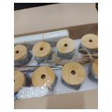 16 oz Mason Jar Cups with Handle,Mason Jar Cups with Lids and Straws,Set include glass straws, stainless steel straws, wooden lids, plastic lids,cup brush, straw brush,Hemp rope, tag 8pack