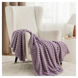 Bedsure GentleSoft Light Purple Throw Blanket for Couch - Cozy Soft Blankets for Women, Cute Small Throws for Girls, Purple, 50x60 Inches