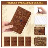 Friendsgiving Gift Bulk Thanksgiving Notebooks Maple Leaf A6 Leather Journals with Bamboo Pens Friendsmas Party Favors Christmas Sisterhood Gift for Women Friends Bestie Sorority(10 Sets/20 Pcs)