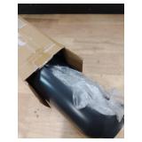 HAMITOR Toilet Bowl Brush Holder Set: Bathroom Deep Cleaning Toilet Cleaner Scrubber Under Rim with Curved Bristle for Dead Corner Clean - Hidden Rv Toilet Decorative Accessories with Caddy- Black