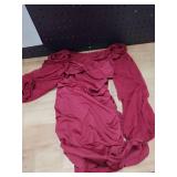 GothDark Womens Sexy Mesh Dress Bodycon Cut Out Puff Sleeve Ruched Party Club Homecoming Mini Dresses Red S