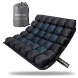 Sodurue Travel Cushion Airplane Seat,Airplane Seat Cushion for Long Flights,Press Type Air Inflatable Wheelchair Seat Cushion for Car,Office,Stadium,Ergonomic Comfort Support,Heavy Duty (36 Air Bag)