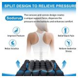 Sodurue Travel Cushion Airplane Seat,Airplane Seat Cushion for Long Flights,Press Type Air Inflatable Wheelchair Seat Cushion for Car,Office,Stadium,Ergonomic Comfort Support,Heavy Duty (36 Air Bag)